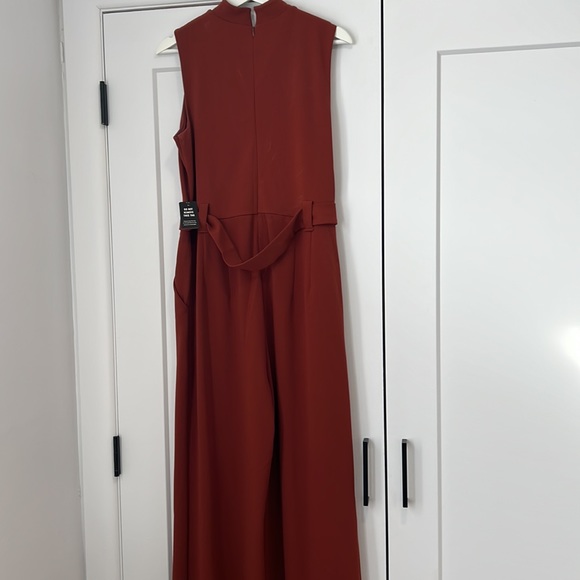 NWT Rust Color Express Belted Jumpsuit - Picture 6 of 6